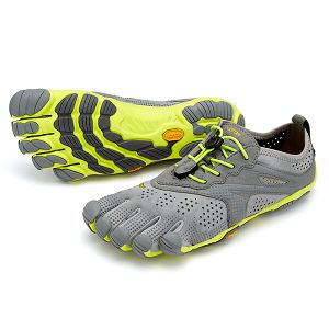 Vibram V-Run Grey/Yellow Womens Running Shoes | India-389750